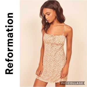 NWOT Reformation Rebekah Mini Dress, M